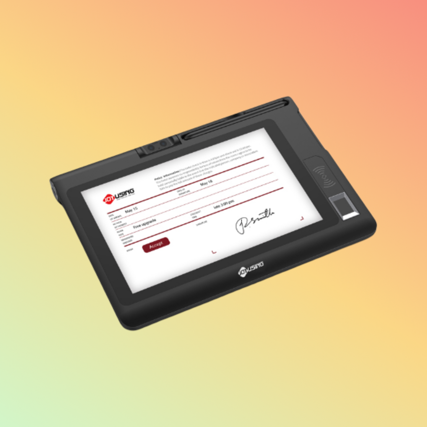 Joy Using Signature Pad with Identity Verification MT510B