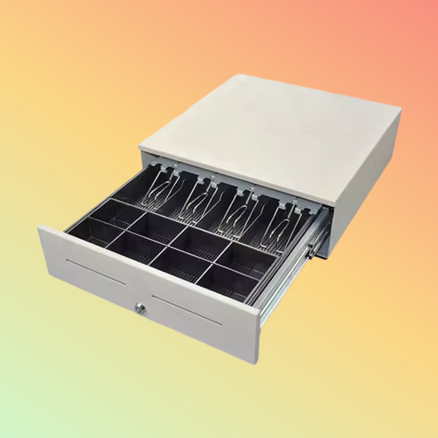MAKEN Manufacturer Factory POS Adjustable Coin Tray Electrical Safe SK-425 Small Cash DrawerMAKEN Manufacturer Factory POS Adjustable Coin Tray Electrical Safe SK-425 Small Cash Drawer