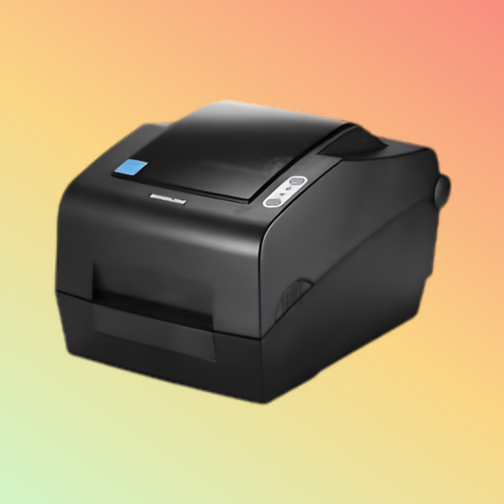 alt="Bixolon SLP-TX400DEG label printer in office environment"