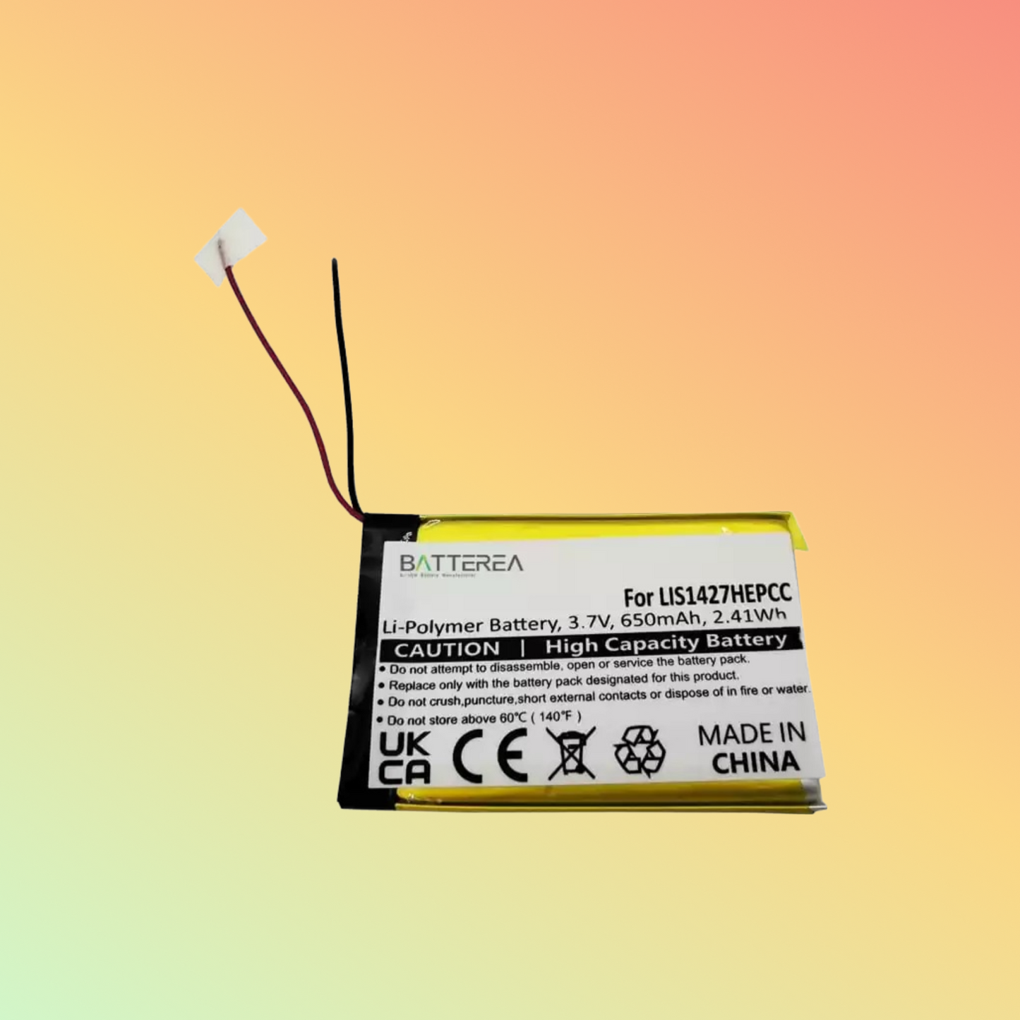 Batterea battery replacement for Plantronics K100 Sony MDR-DS6500 XB950BT replaces for LIS1427HEPCC LIS1427NHPCC 3.7V 650mAh li-polymer
