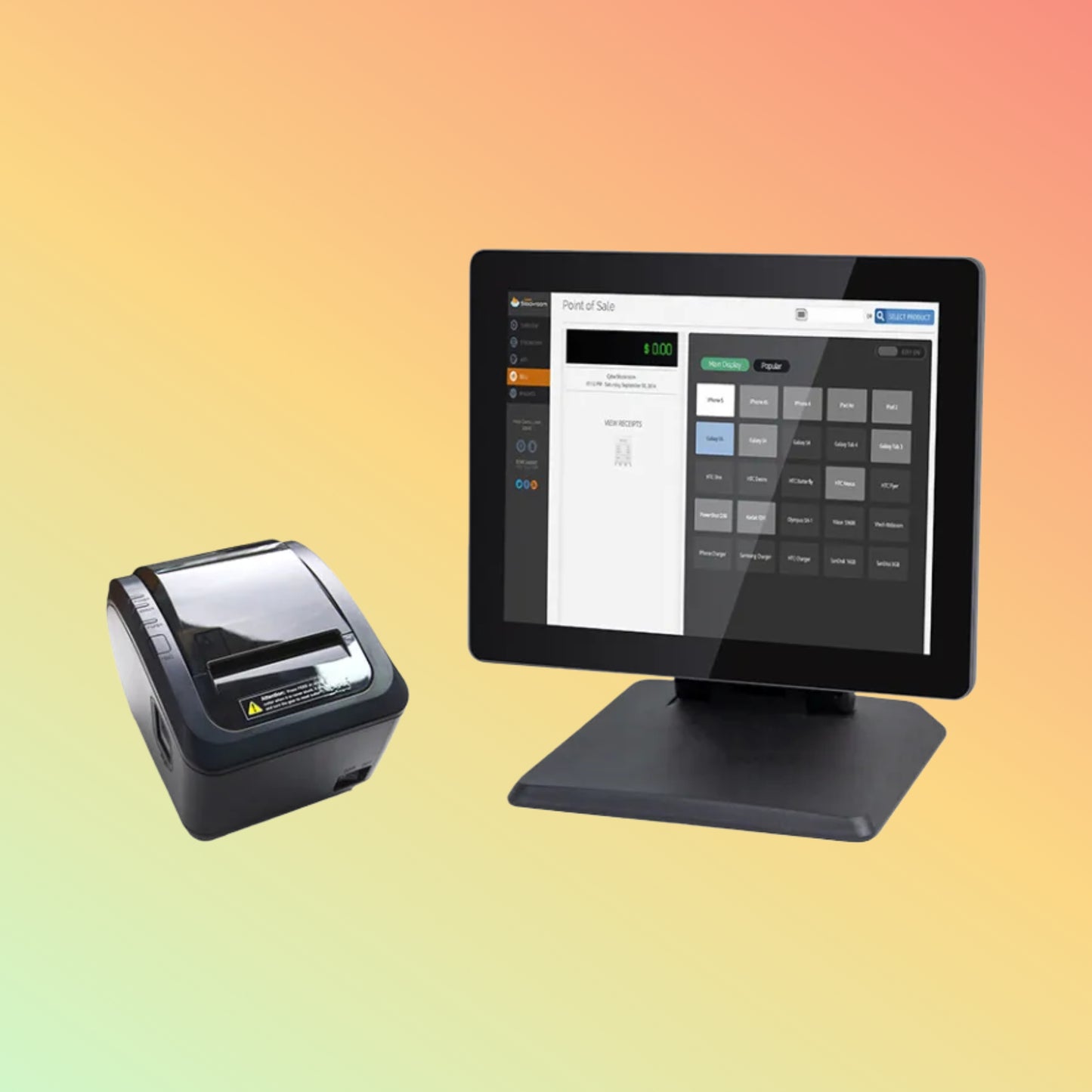 CARAVPOS - Dual screen 15 inch touch screen POS 15 inch customer display Pos System