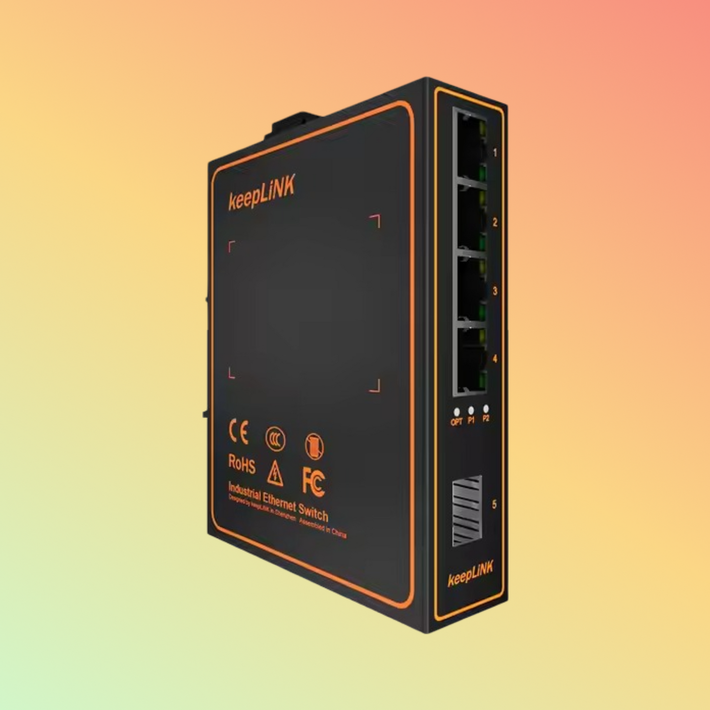 Fast Ethernet 4- port network switch 12V 10/100Mbps communication equipment fanless design