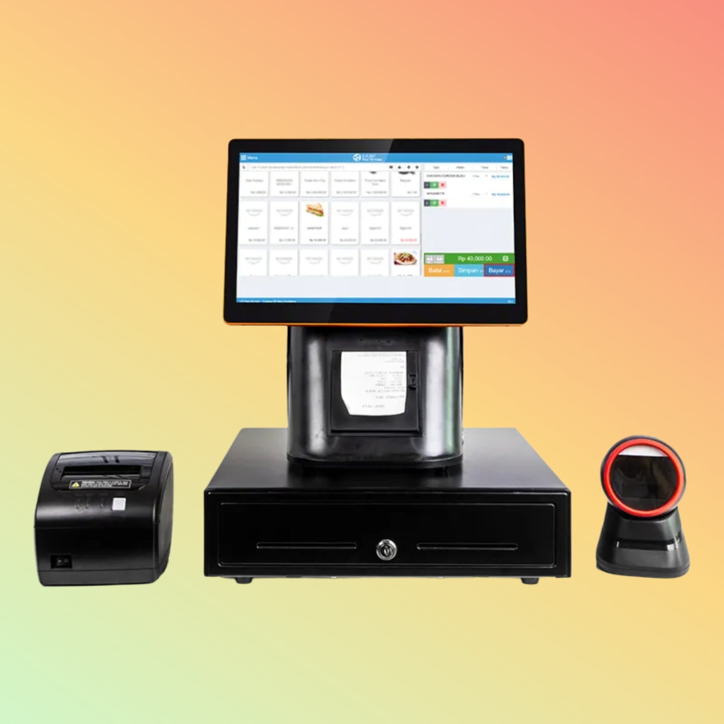 CARAVPOS - All In One Hardware Computer Restaurant Point Of Sale Touch Screen Cash Register Android Pos System Pos System