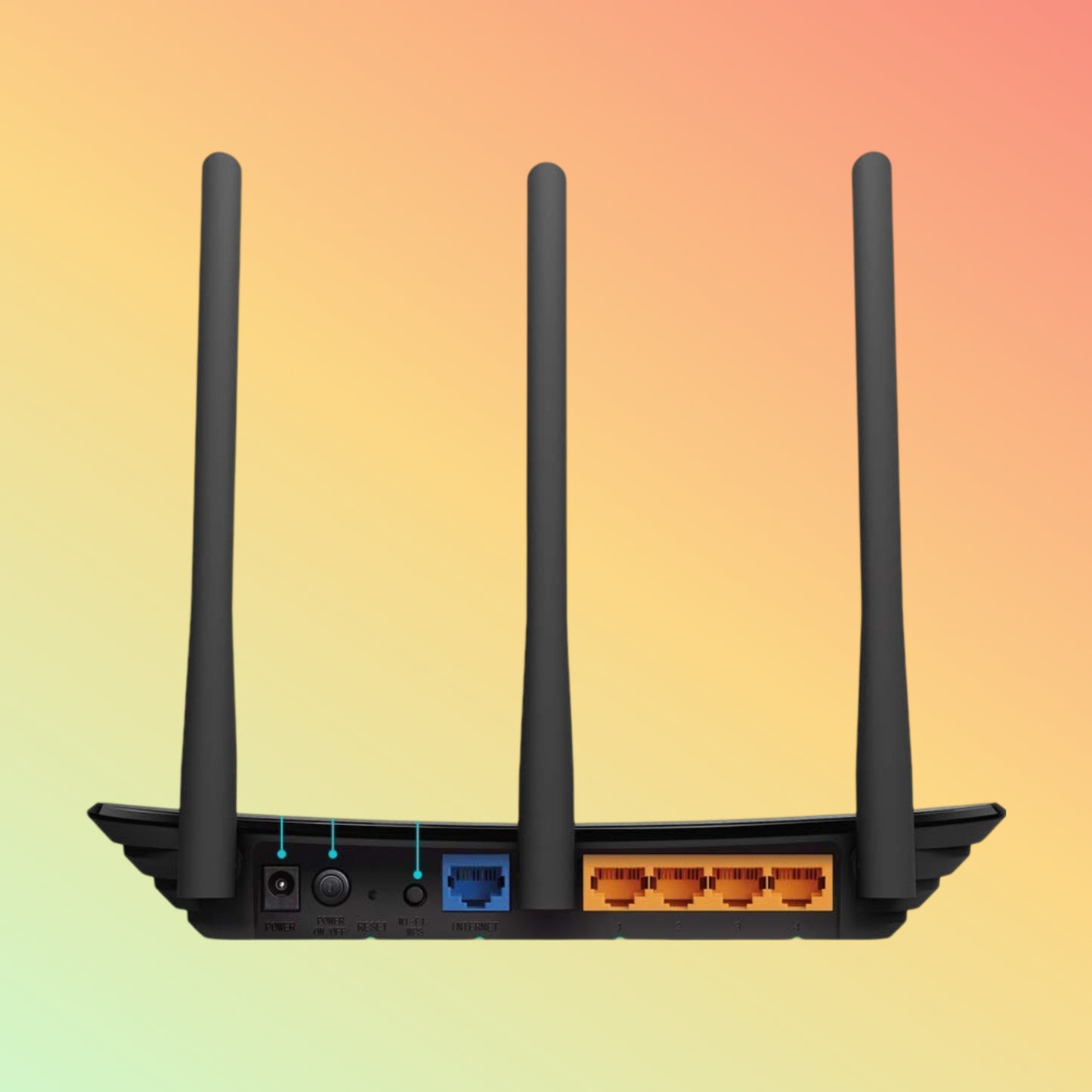 alt="Close-up of TP-Link TL-WR940N wireless N router"