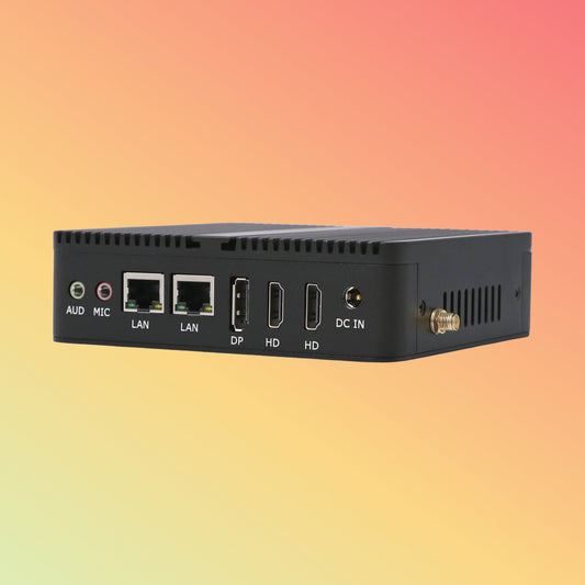 Industrial Mini Pc Intel Celeron J6412 N100 DDR4 M.2NVME Three Screen Display HD*2+DP Fanless Mini Pcs Computer