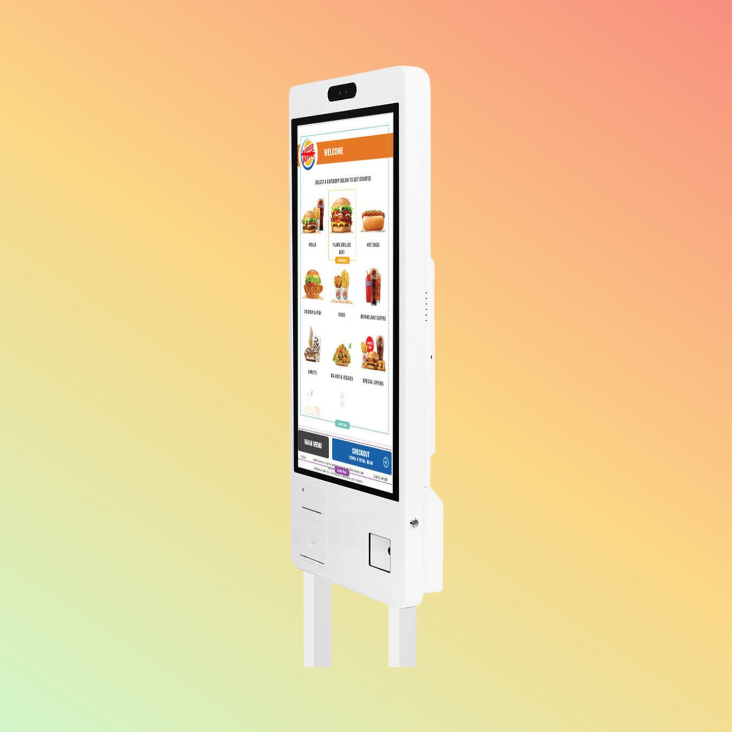 NP printers MS-S1 21.5 inch Self-service Machine POS System