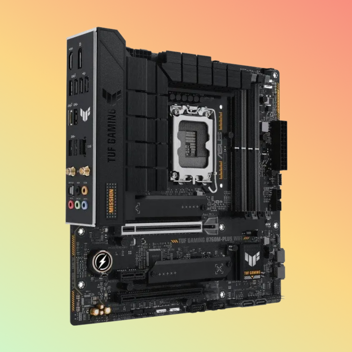 ASUS TUF GAMING B760-PLUS Motherboard - Intel Socket LGA1700, B760, 4 x DIMM slots, DP, HDMI, 128 Mb Flash ROM