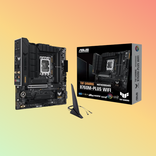 ASUS TUF GAMING B760-PLUS Motherboard - Intel Socket LGA1700, B760, 4 x DIMM slots, DP, HDMI, 128 Mb Flash ROM