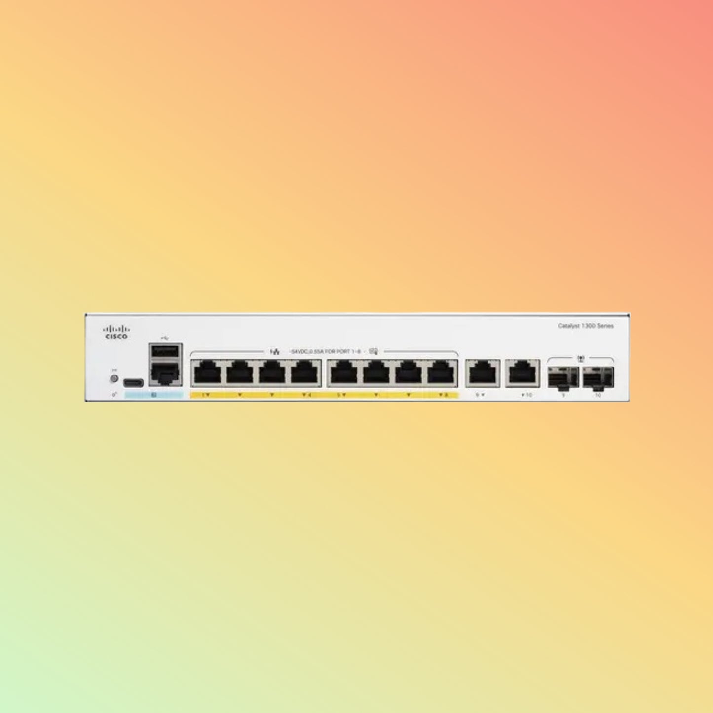 CISCO Catalyst C1300 – 20Gbps, 8xRJ45, 2xCombo, 120W PoE