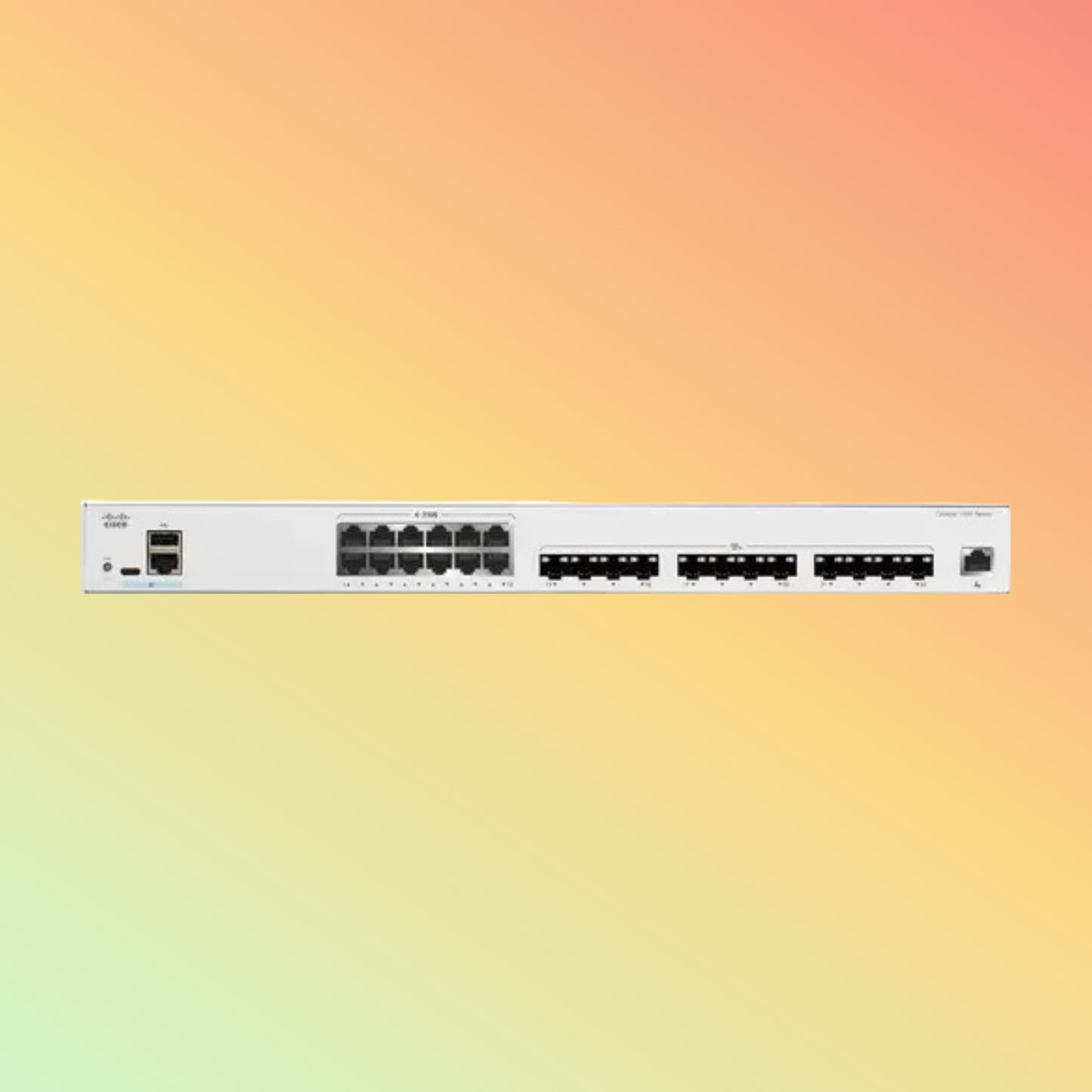 Cisco Catalyst C1300 – 480Gbps, 357.14Mpps, 12 RJ45, 12 SFP+ Ports
