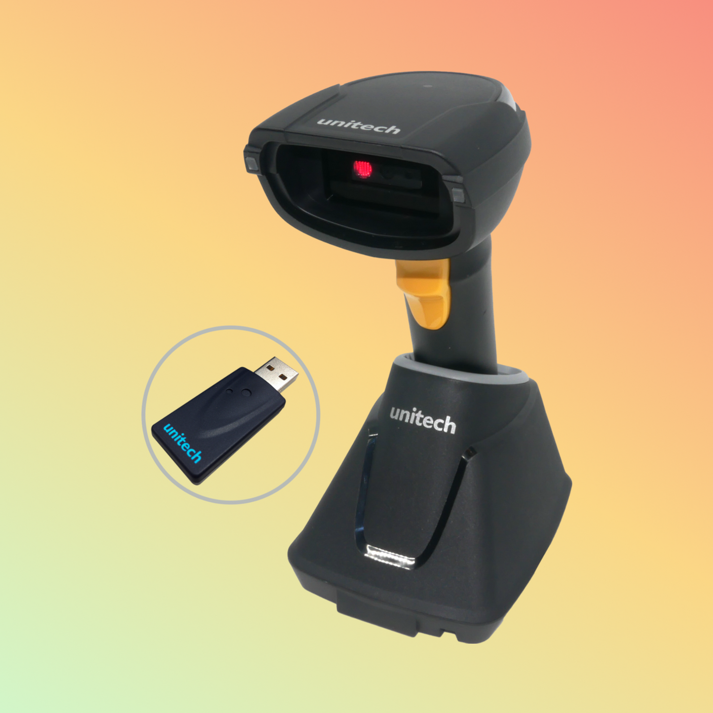 Unitech MS838B Wireless Barcode Scanner