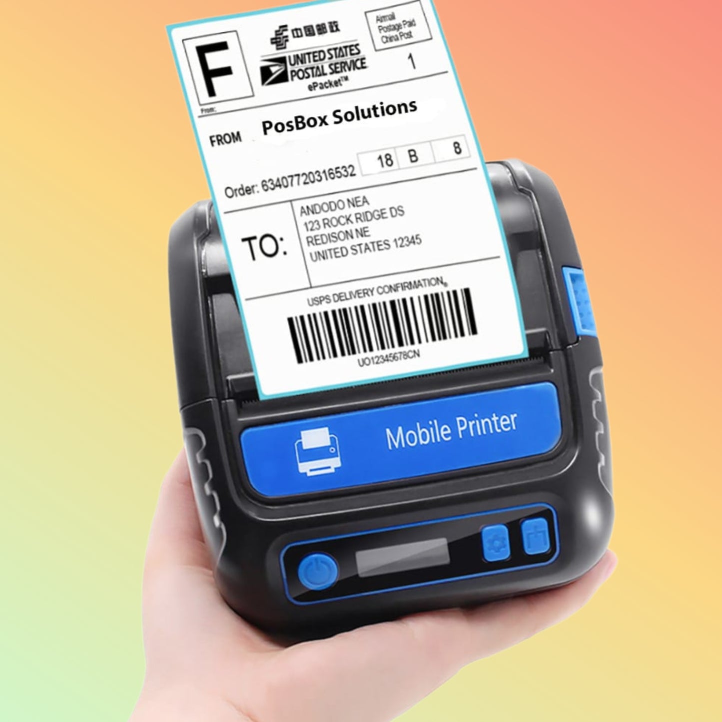 ALWAYPOS: Rugged build w/ OLED display & label + receipt print