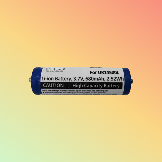 Batterea Shaver Battery Replacement for Braun 5751, 5-series, replaces 67030718 67030924 UR14500L 3.7V 680mAh Li-ion