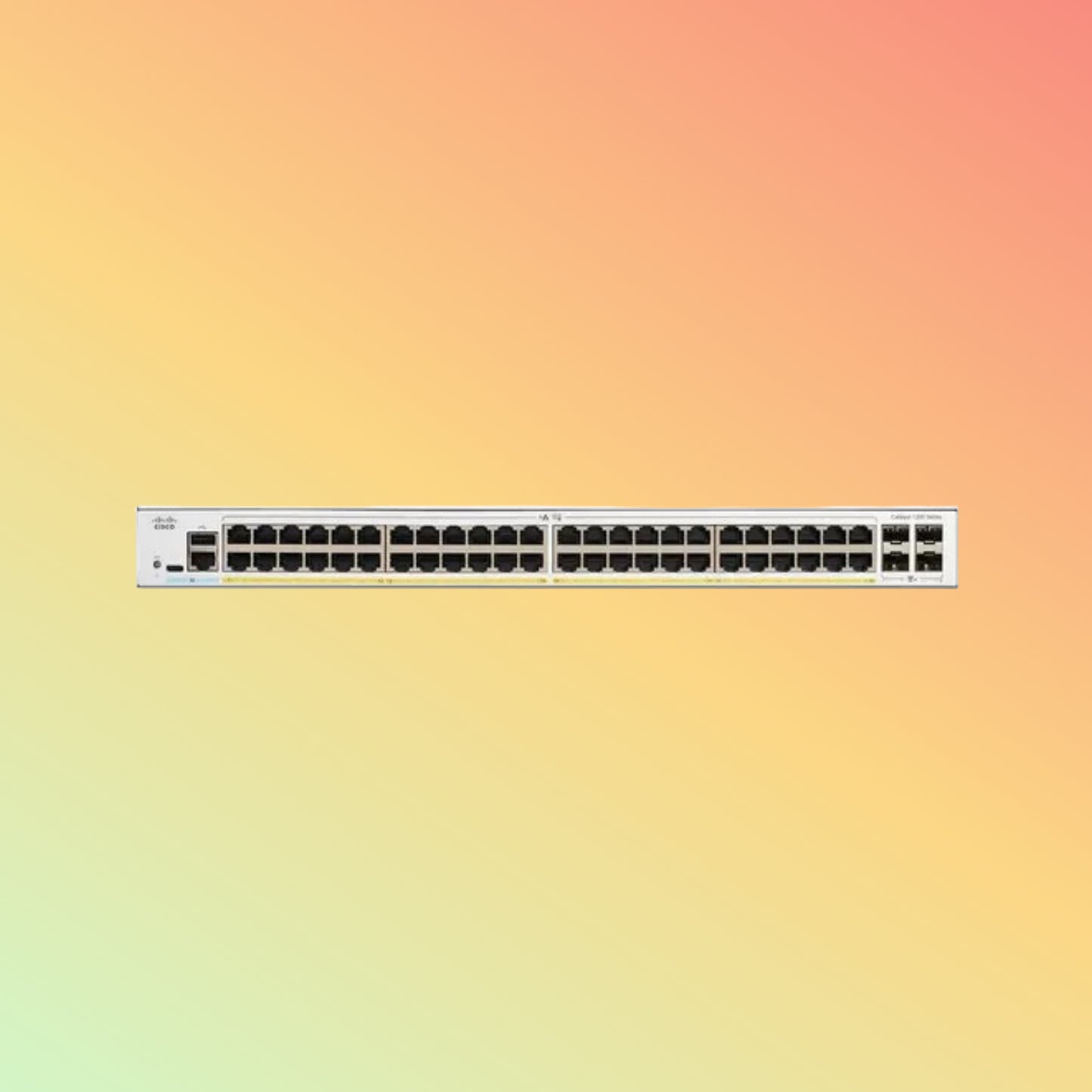 CISCO Catalyst C1200 – 176Gbps, 48xPoE+ RJ45, 4xSFP+, 375W