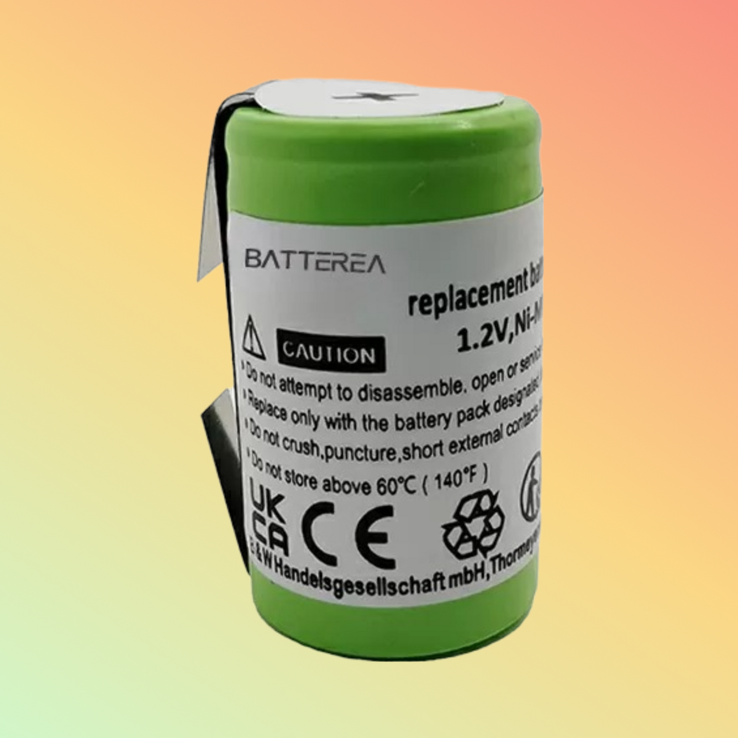 Batterea Shaver replacement battery for BRAUN 2500, 2501, 2505, 2515, 3000, 3510, 3512, 3525, replaces 7BF21C, ULT-5, ULT-7, ULT-9, Ni-MH, 1.2V, 1100mAh