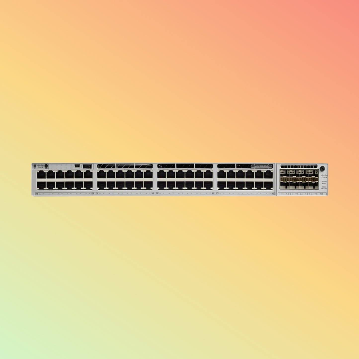 CISCO Catalyst C9300 – 256Gbps, 48xPoE+ RJ45, 437W PoE