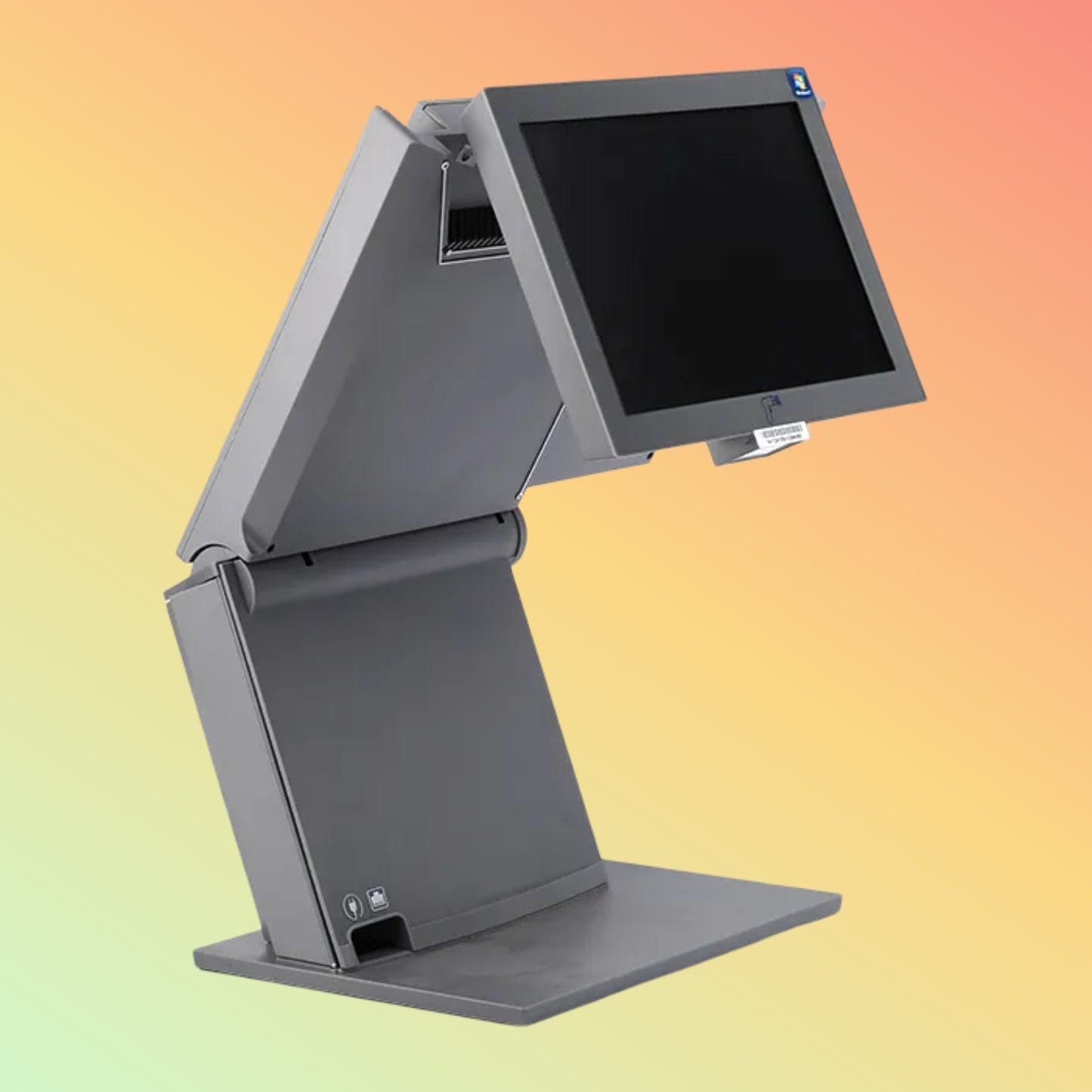 CARAVPOS - 2019 New design all in one hospitality POS system 15 inch square screen +12 in customer display Pos System