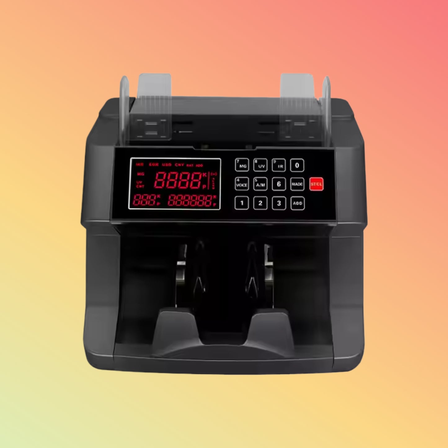 UNION 0730 Portable Front Loading Bill Counter Money Counting Machine Single Denomination Mixed Value Money Counter