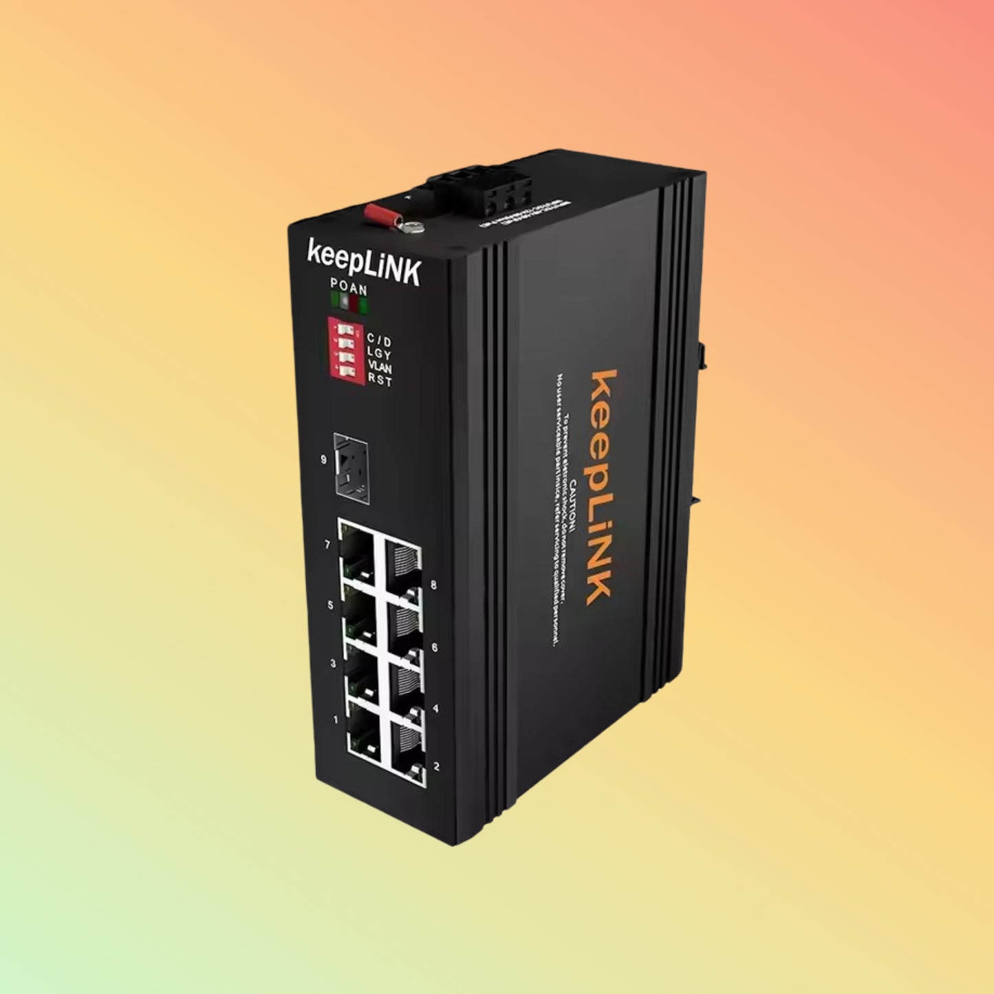 High Quality Fiber Optic Industrial Switch 1SFP 8 Ports RJ45 DIN Rail Gigabit Industrial Switch