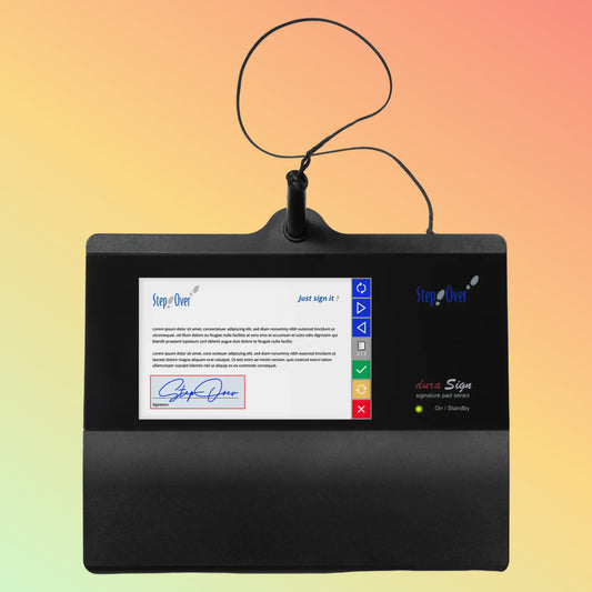 StepOver 5" Signature Pad – Color Display, Durable Glass Surface