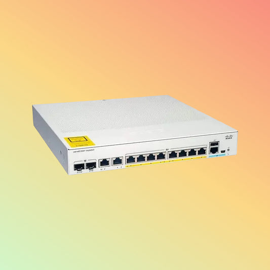 Cisco Catalyst C1000 – 20Gbps, 10,000Mpps, 67W PoE, 8 RJ45 Ports